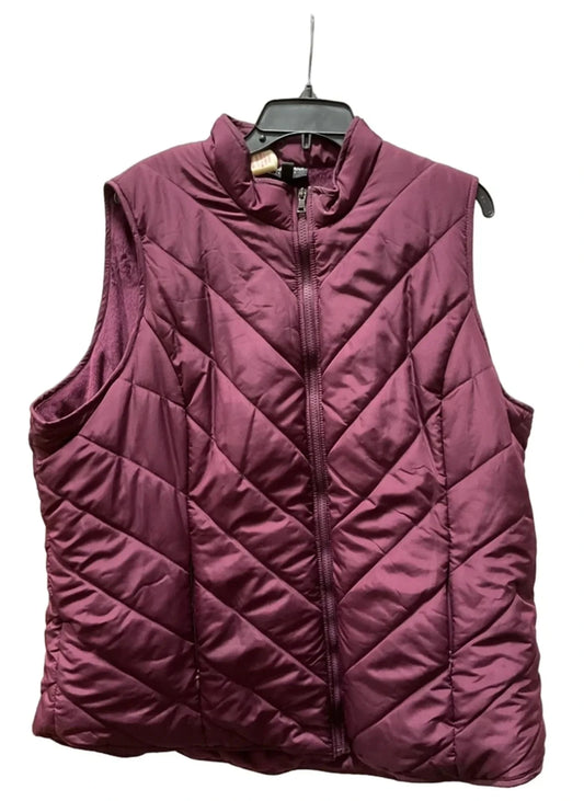 Vest Puffer & Quilted By Lane Bryant In Purple, Size: 2x