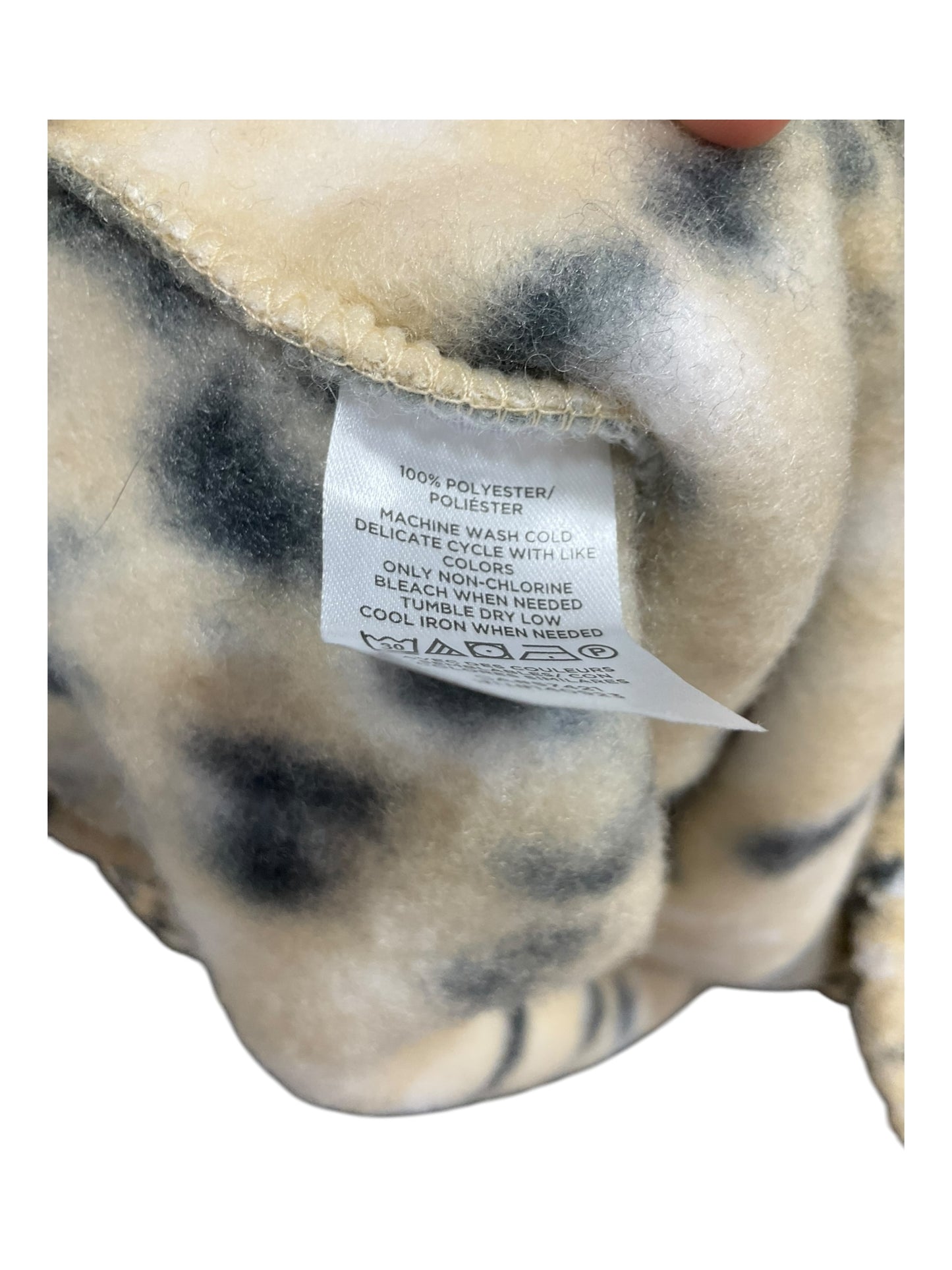 Jacket Faux Fur & Sherpa By Loft In Animal Print, Size: L