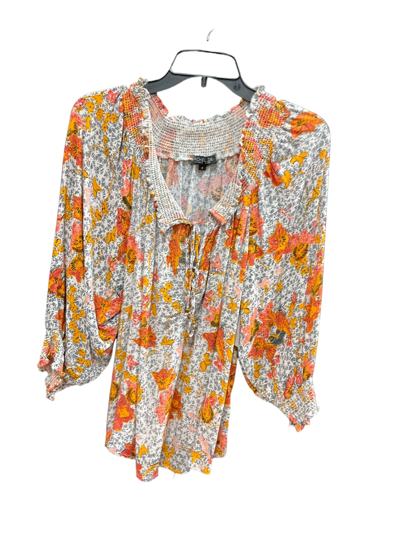 Floral Top 3/4 Sleeve Rachel Zoe, Size S