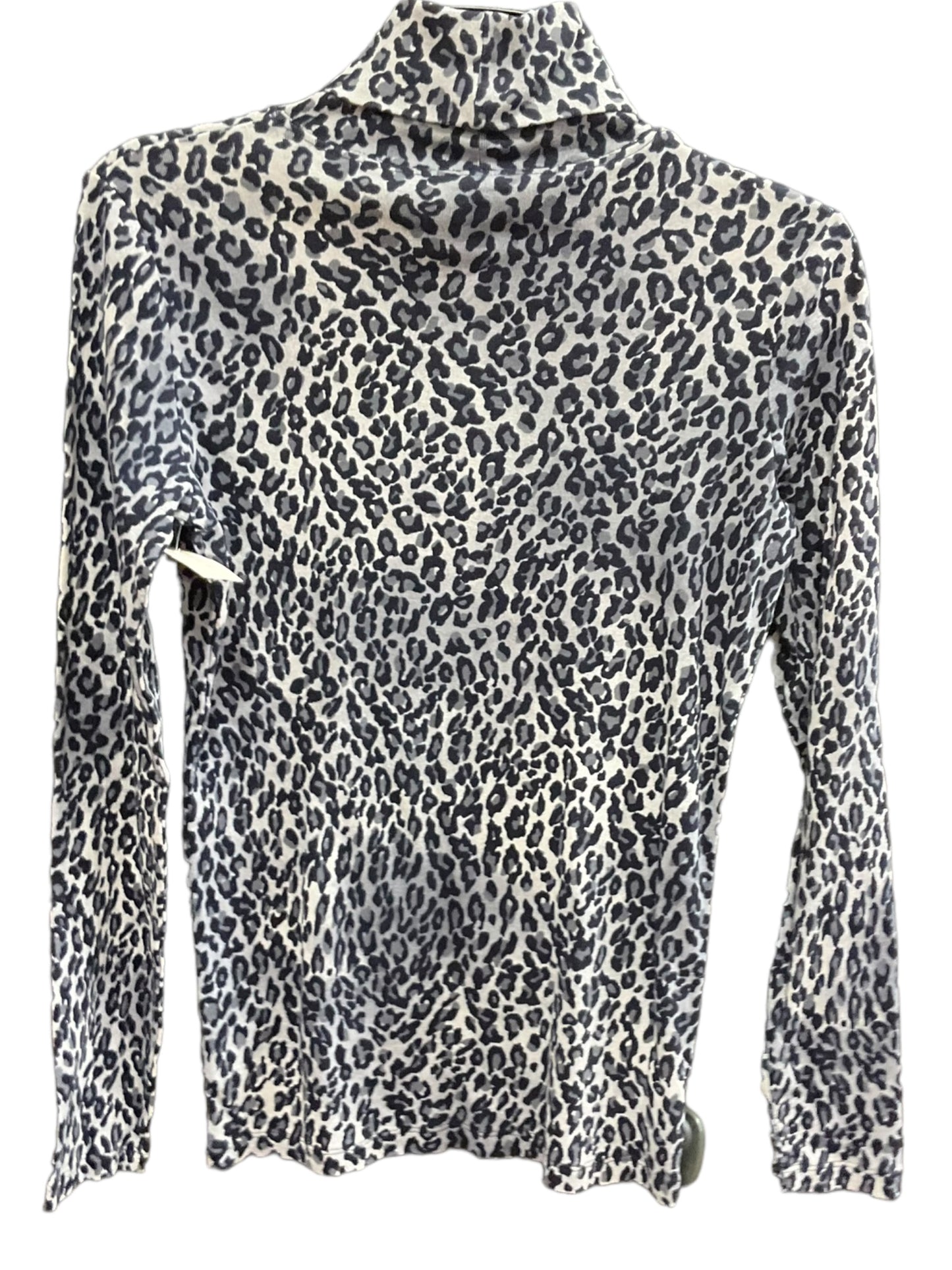 Animal Print Top Long Sleeve Basic Jones New York, Size S