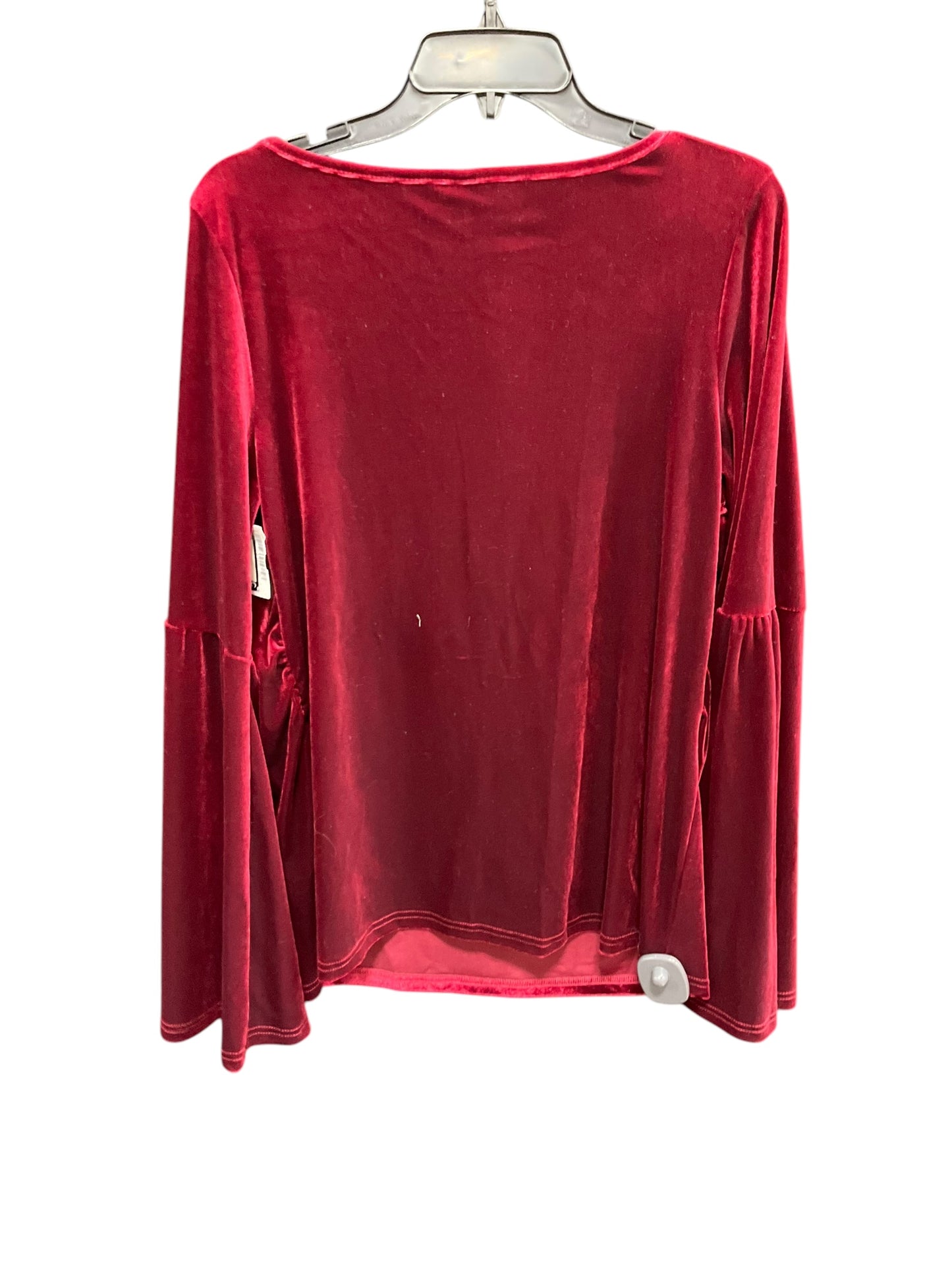 Top Long Sleeve By Shein In Red, Size: Xxl
