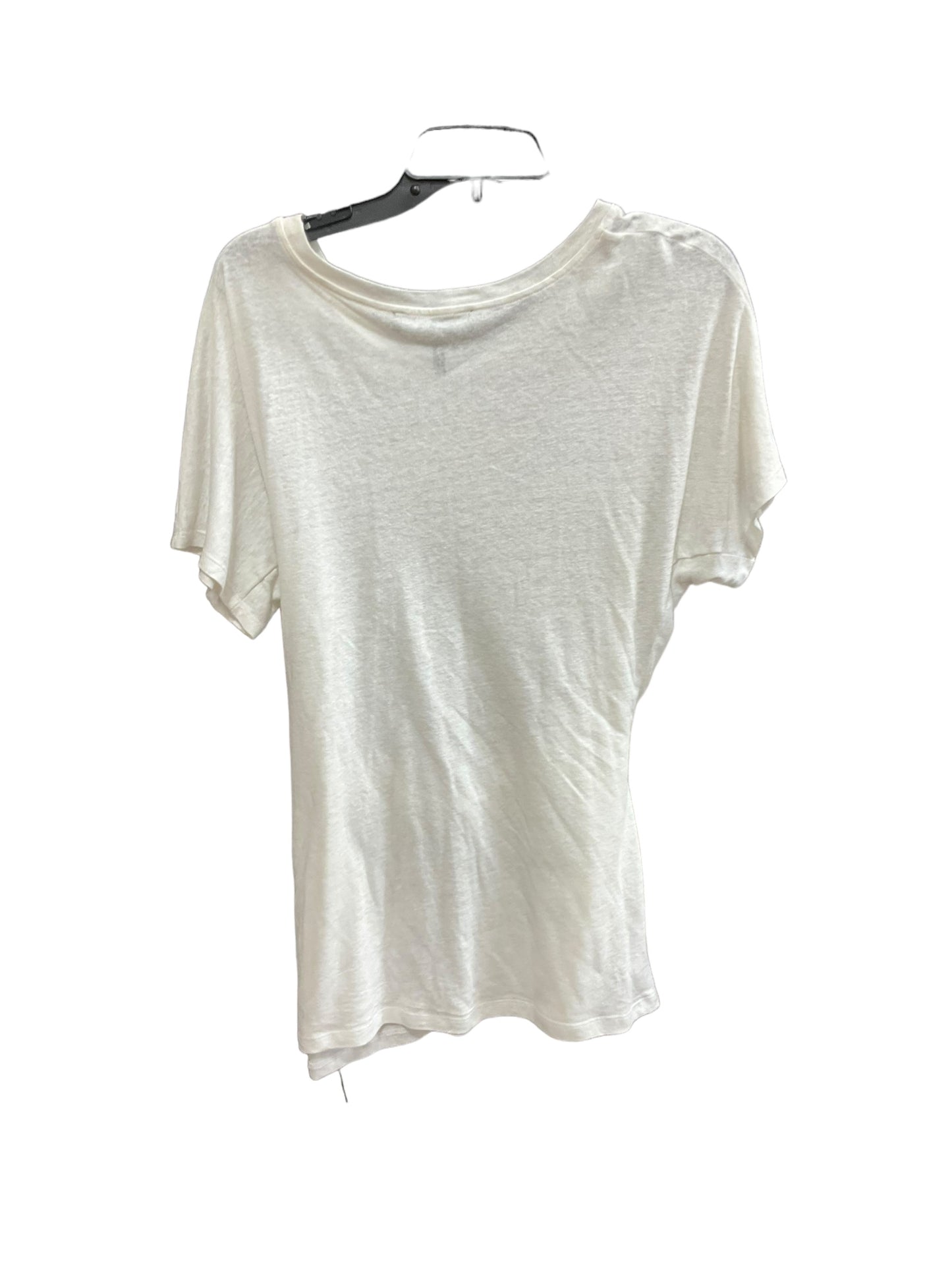 Cream Top Short Sleeve Basic Bcbgmaxazria, Size Xs