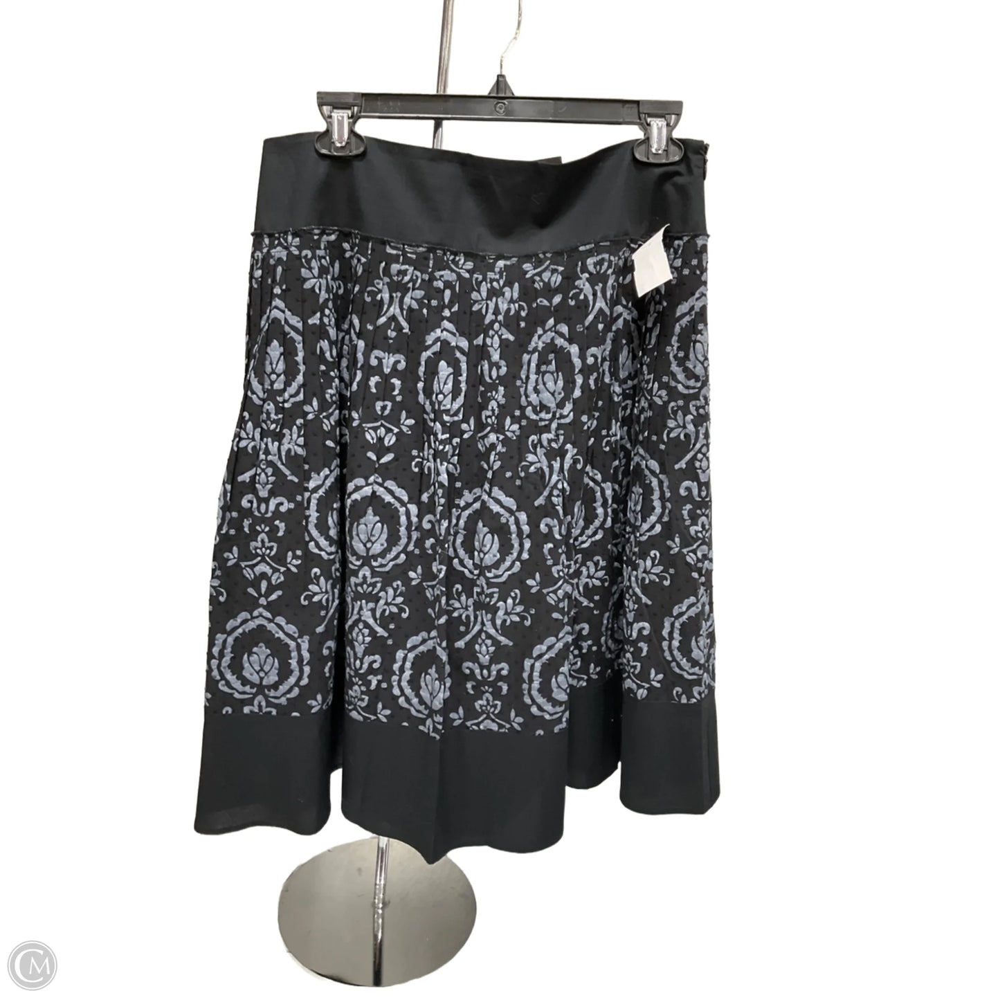 Skirt Midi By Loft In Black & Grey, Size: 8