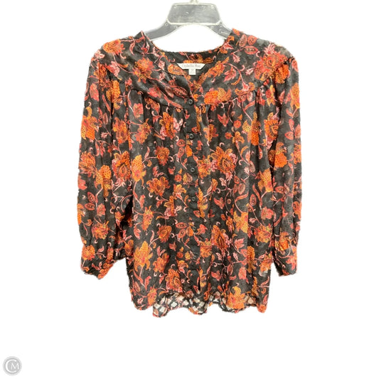 Top 3/4 Sleeve By Ophelia Roe In Orange, Size: 1x