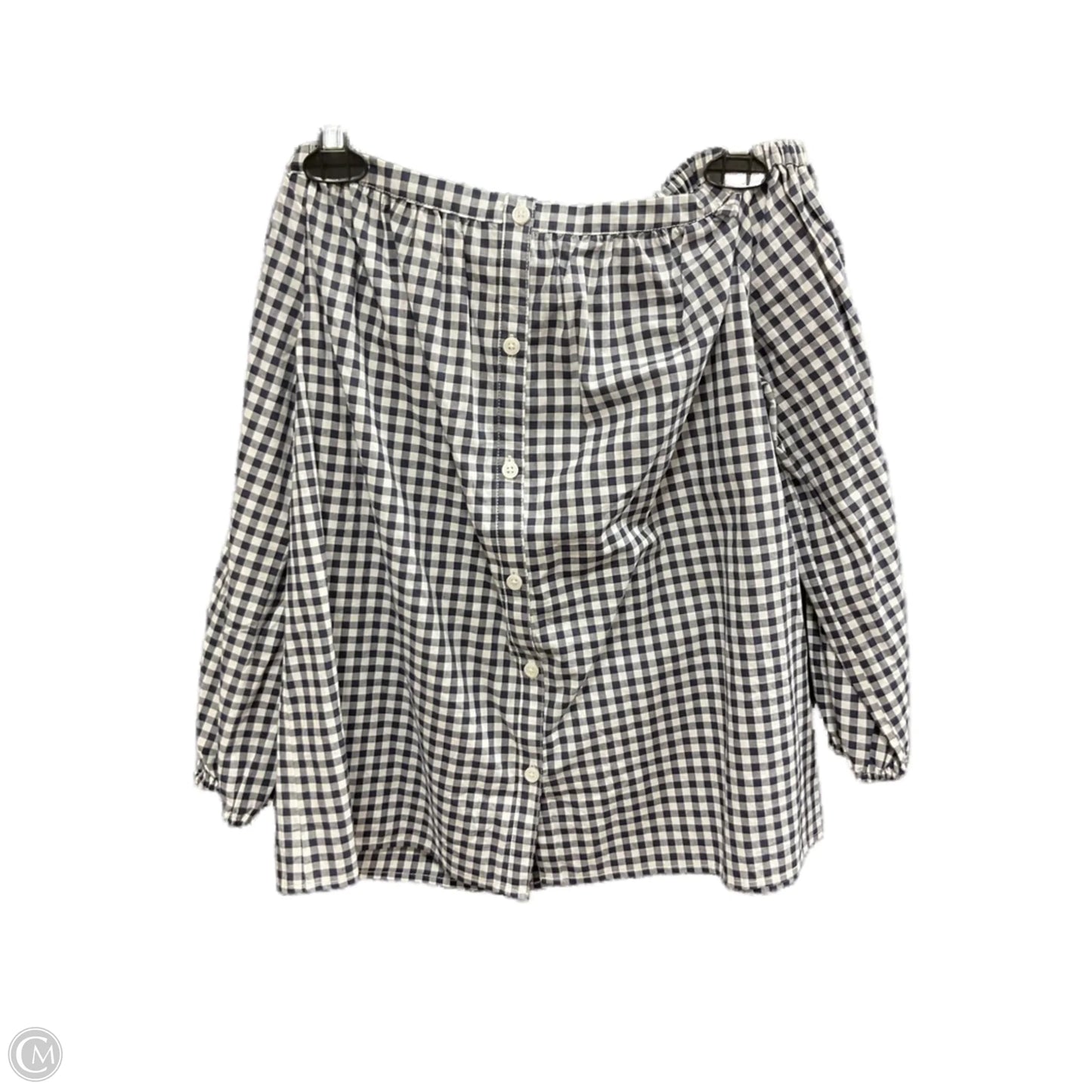 Top 3/4 Sleeve By Merona In Plaid Pattern, Size: S