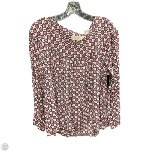 Top Long Sleeve By Loft In Purple, Size: M