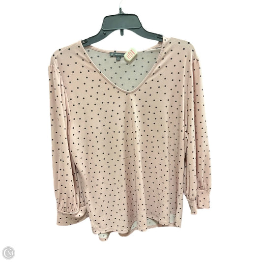 Top Long Sleeve By Adrianna Papell In Pink, Size: L