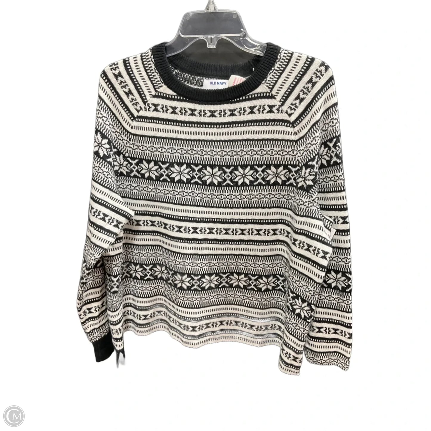 Sweater By Old Navy In Black & Cream, Size: Xl