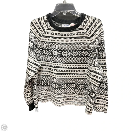 Sweater By Old Navy In Black & Cream, Size: Xl