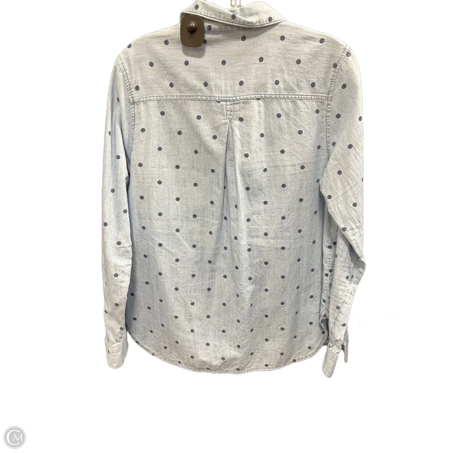 Blouse Long Sleeve By Old Navy In Blue, Size: M