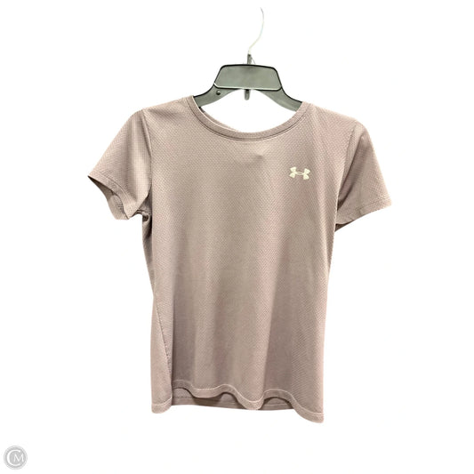 Athletic Top Short Sleeve By Under Armour In Mauve, Size: Xs