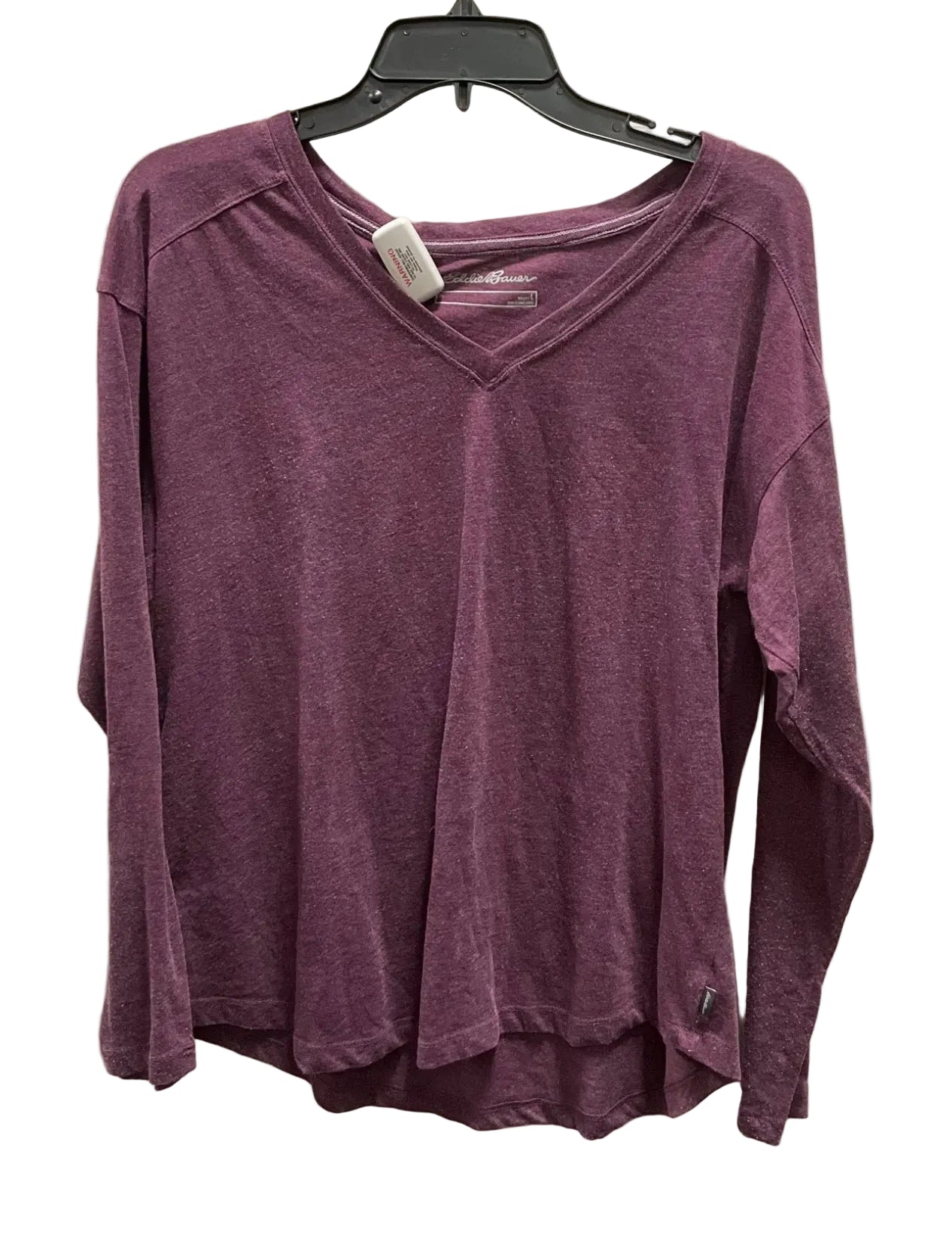 Top Long Sleeve Basic By Eddie Bauer In Purple, Size: L