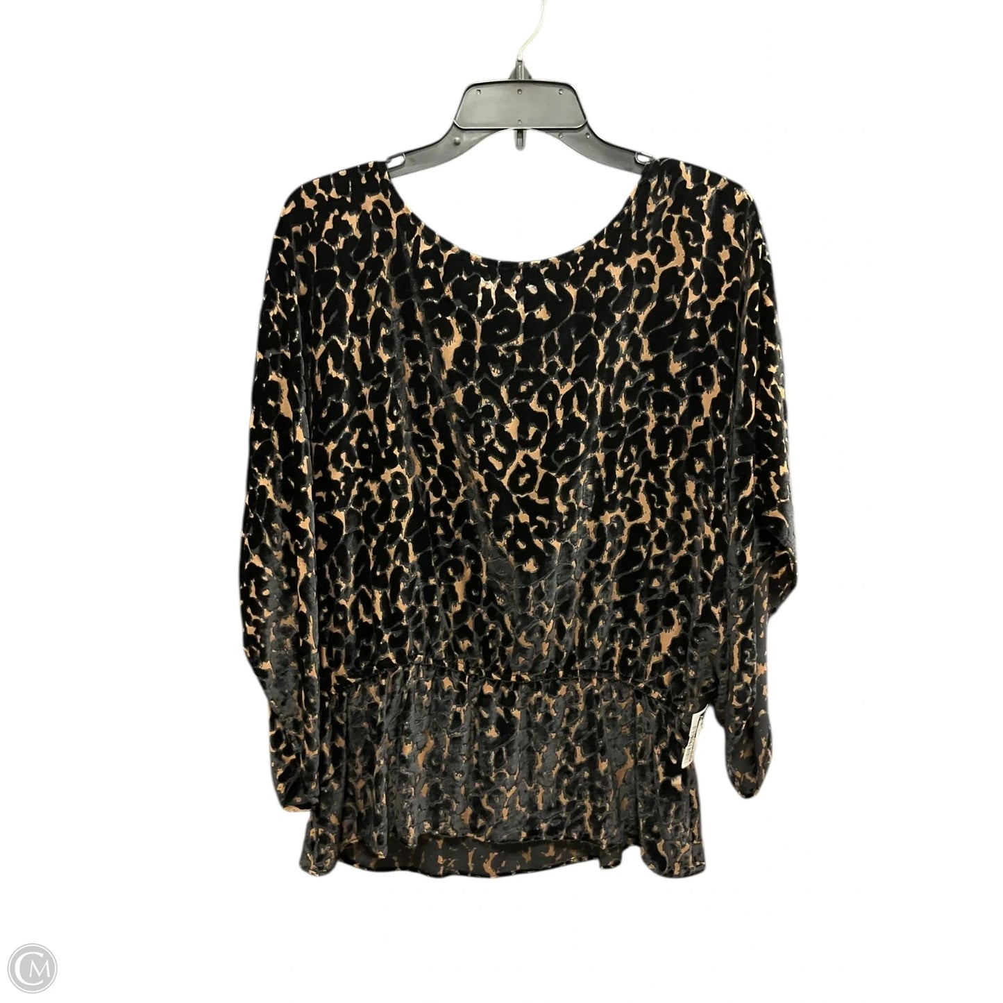 Top Short Sleeve By Elliott Lauren In Animal Print, Size: L