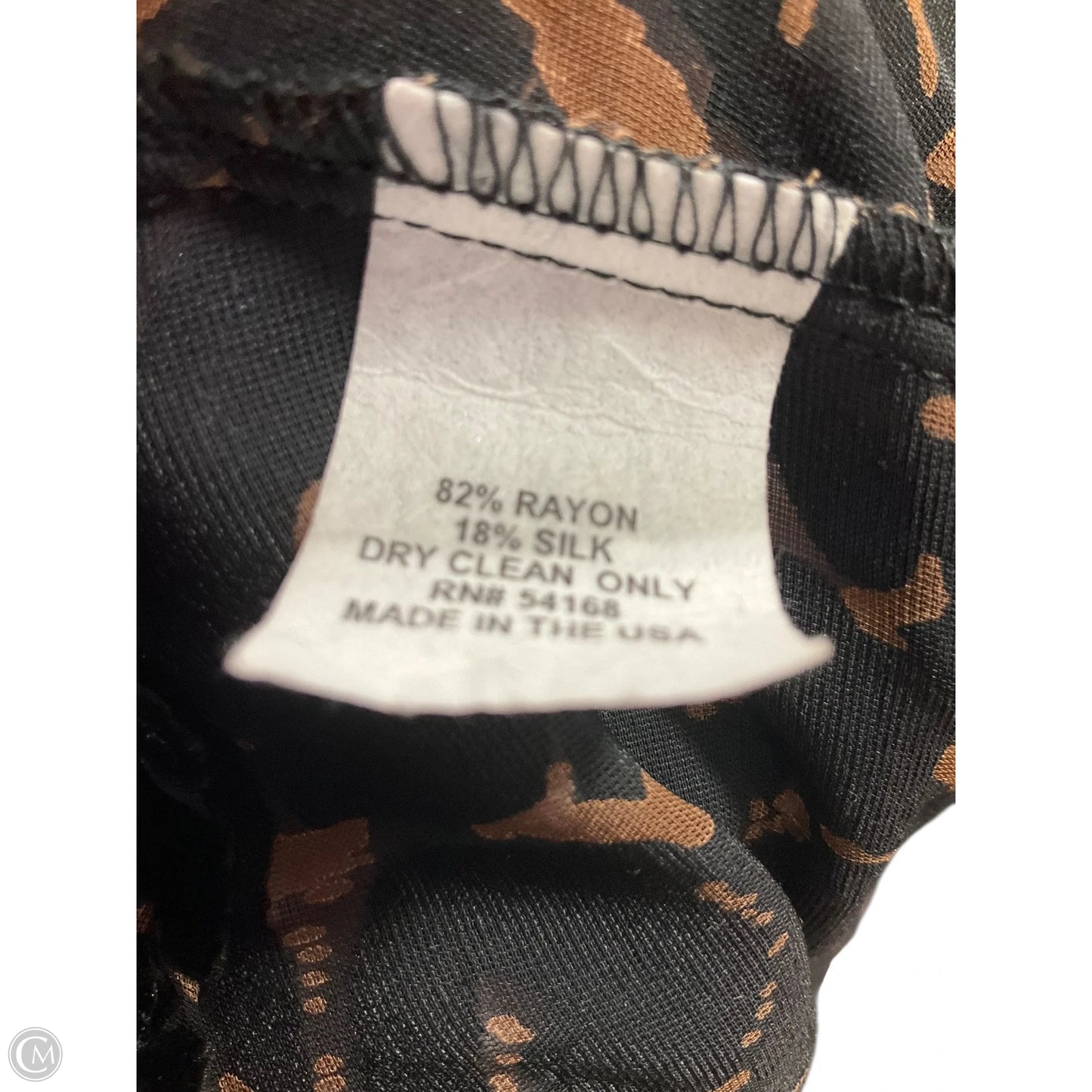 Top Short Sleeve By Elliott Lauren In Animal Print, Size: L