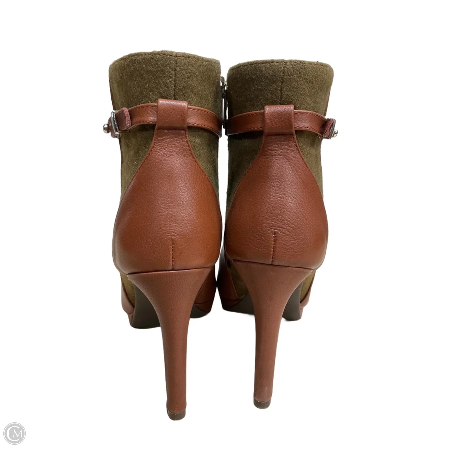 Boots Ankle Heels By Antonio Melani In Brown & Green, Size: 8
