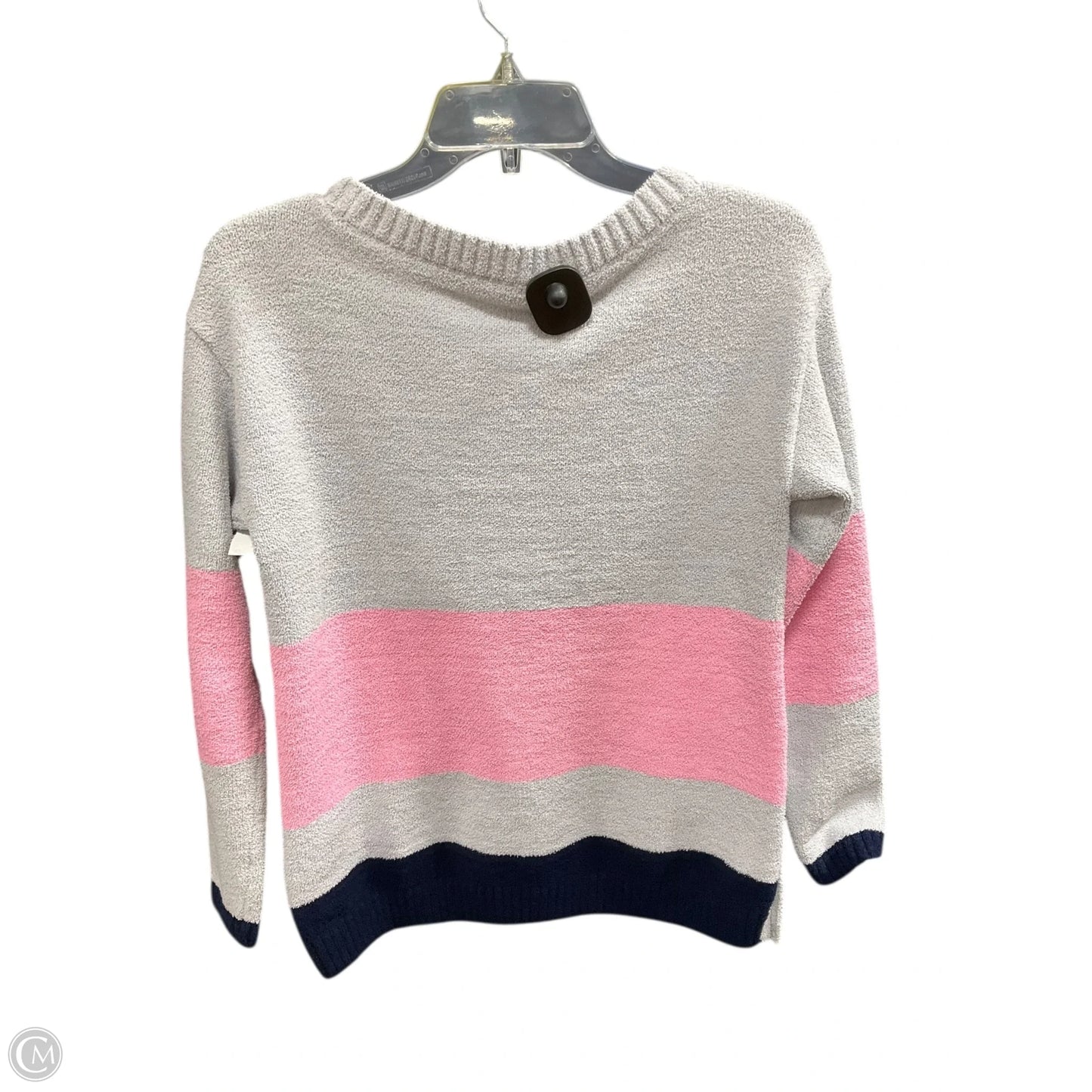 Sweater By Talbots In Grey & Pink, Size: Sp