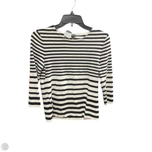 Top Long Sleeve By Talbots In Striped Pattern, Size: Lp