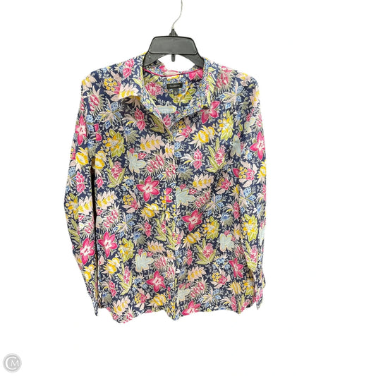 Blouse Long Sleeve By Talbots In Multi-colored, Size: L