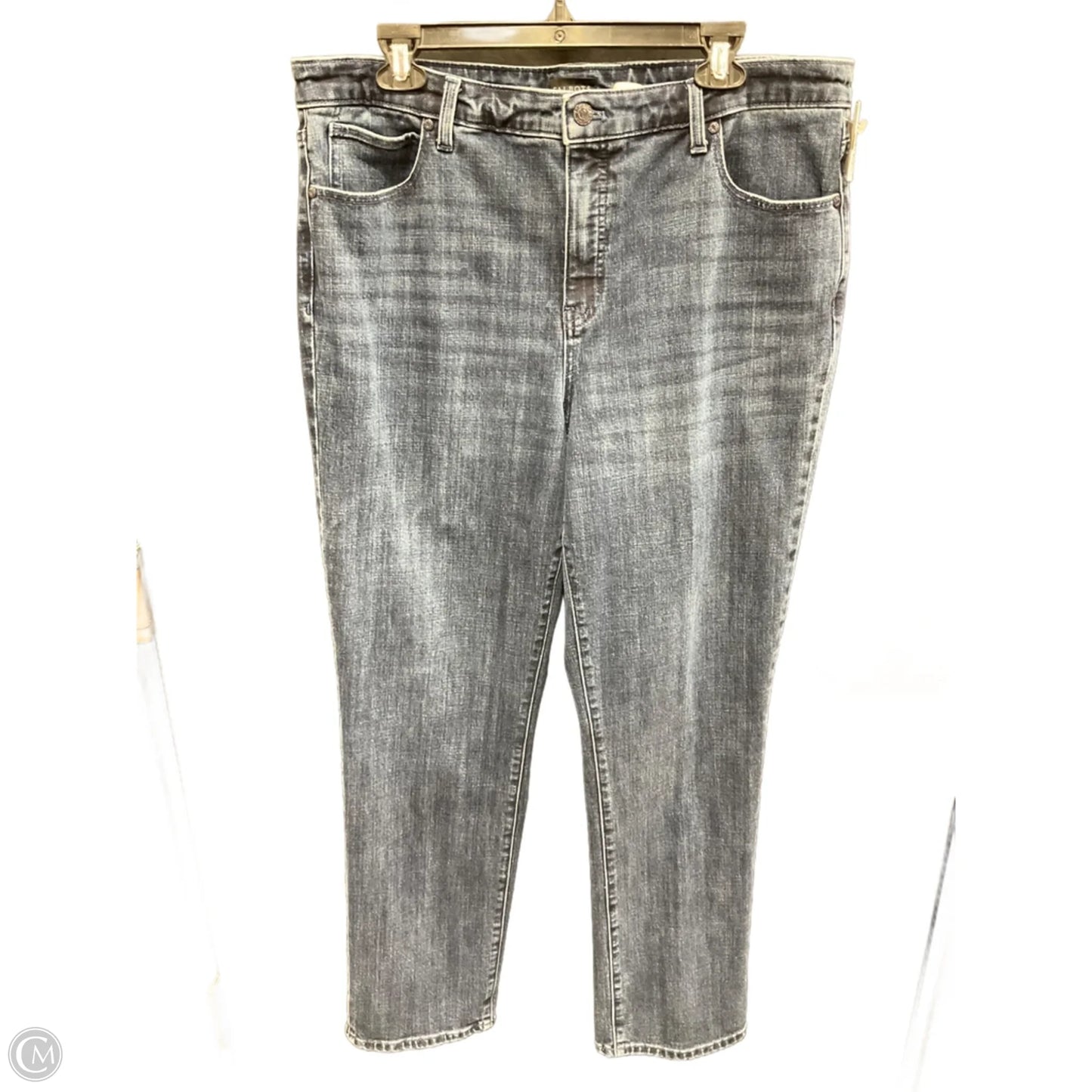 Jeans Straight By Talbots In Blue Denim, Size: 16