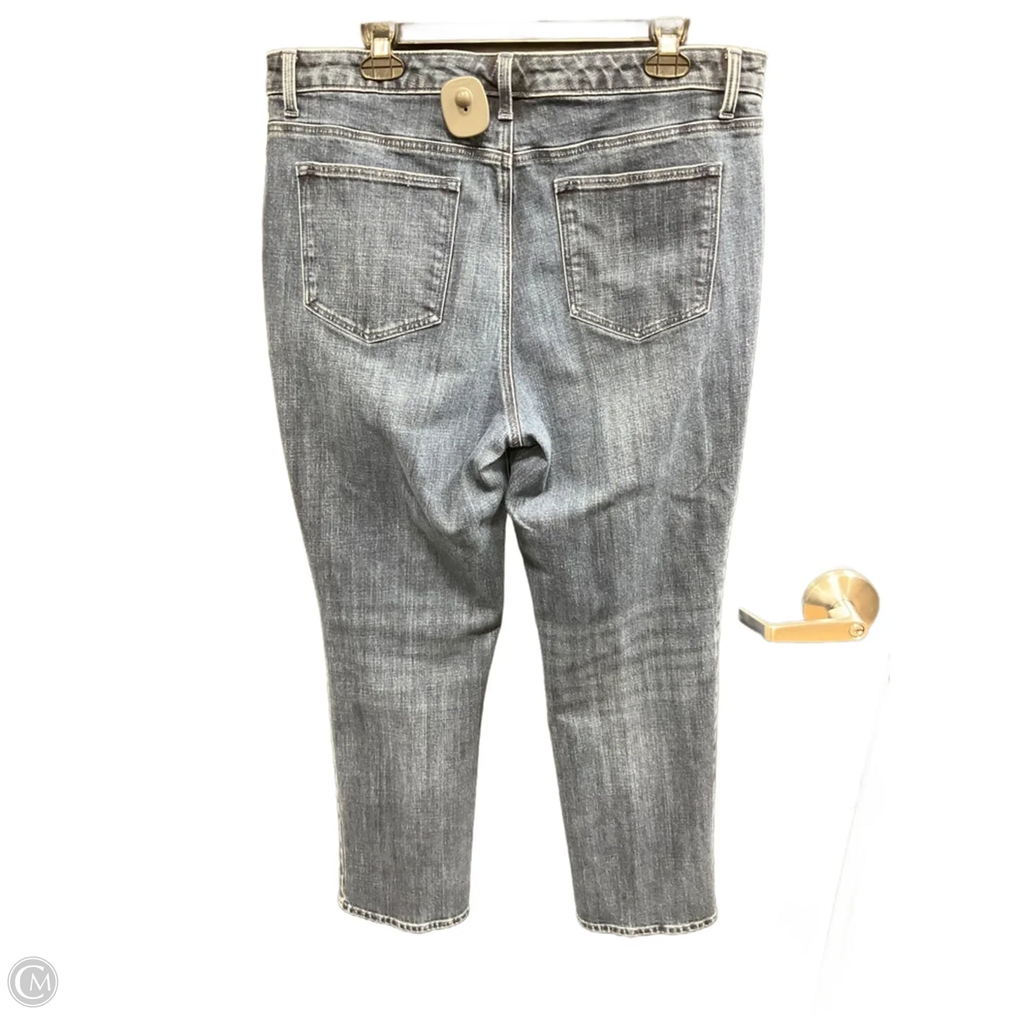 Jeans Straight By Talbots In Blue Denim, Size: 16