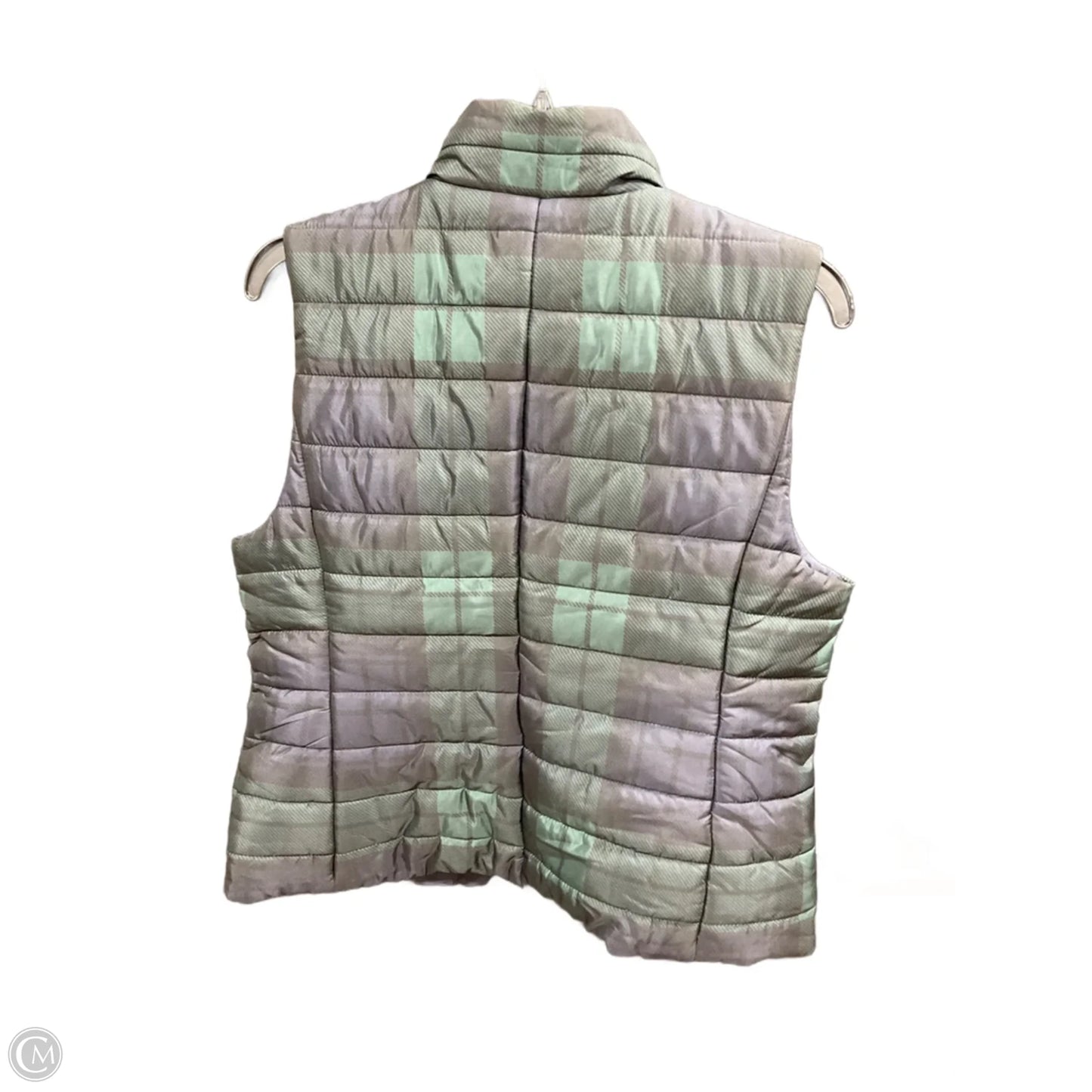 Vest Puffer & Quilted By Loft In Plaid Pattern, Size: M