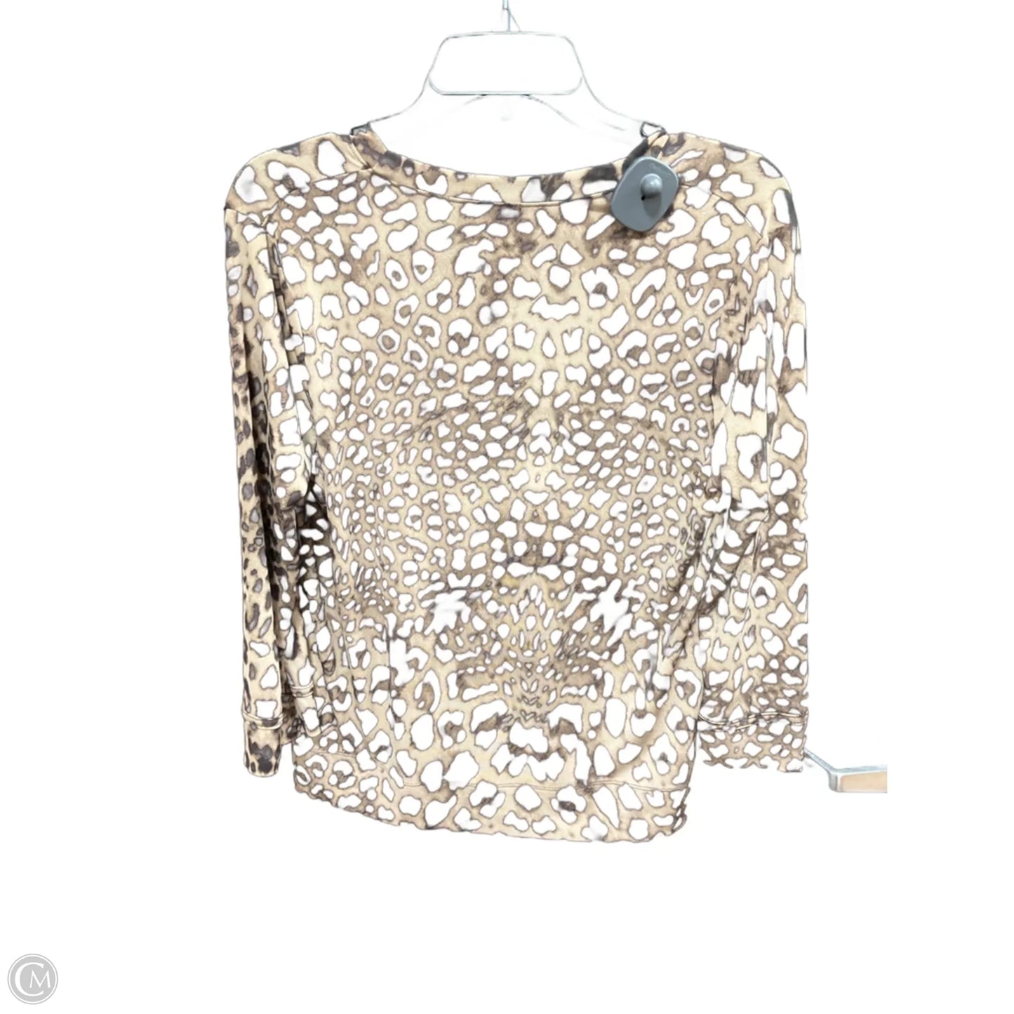 Top Long Sleeve By Anne Klein In Animal Print, Size: M