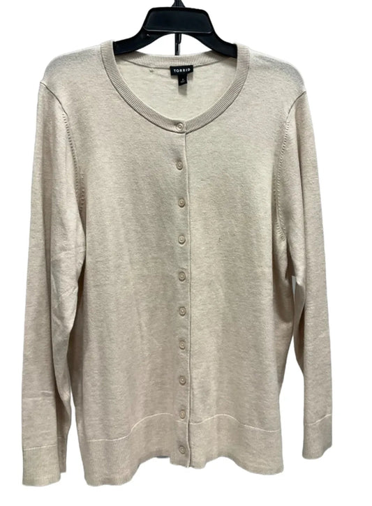 Cardigan By Torrid In Beige, Size: 18