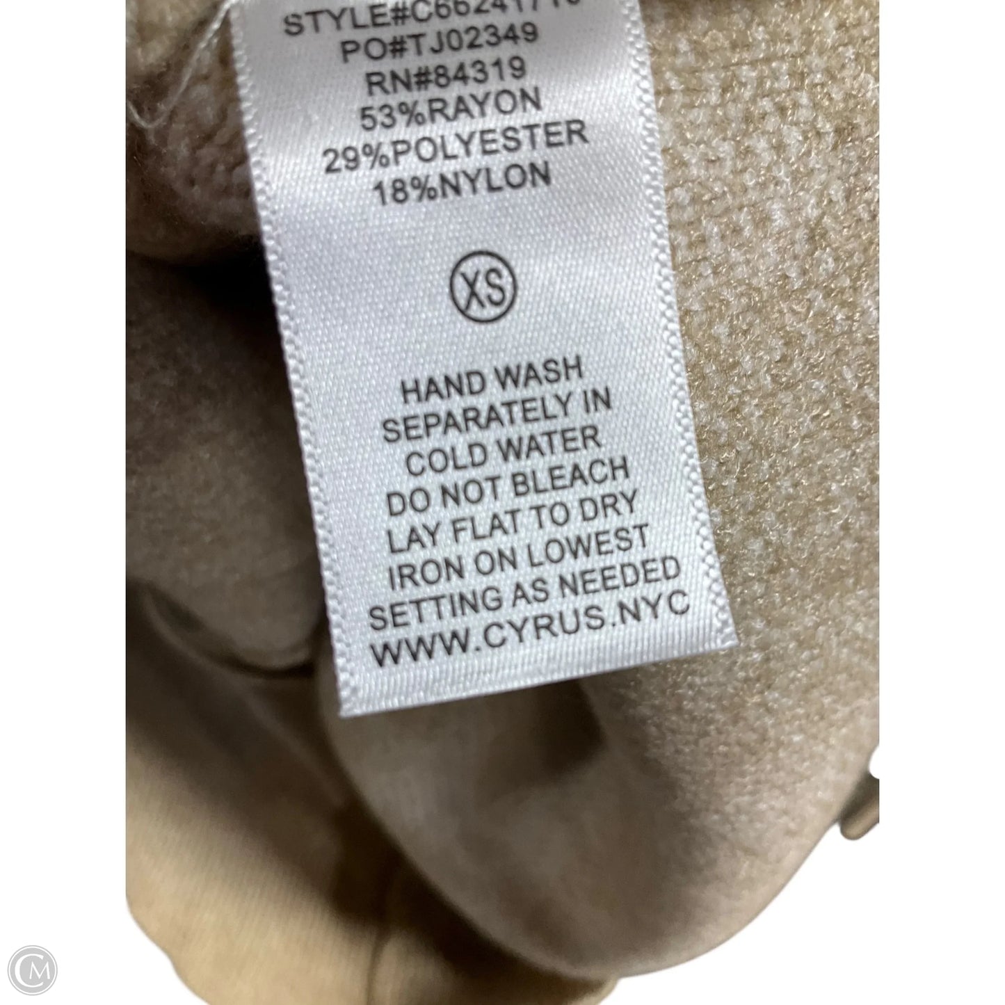 Cardigan By Cyrus In Beige, Size: Xs