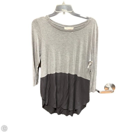 Top Long Sleeve By Clothes Mentor In Grey, Size: S
