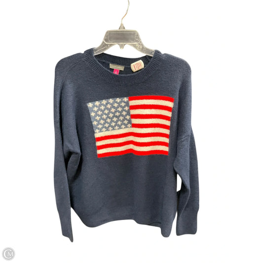Top Long Sleeve By Vince Camuto In Navy, Size: S