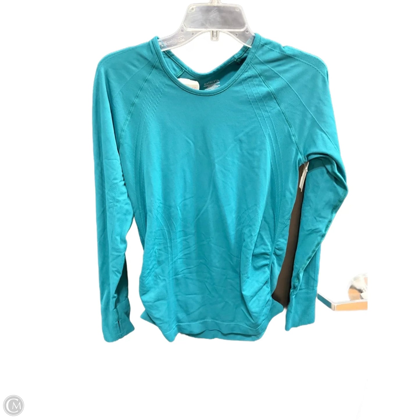 Athletic Top Long Sleeve Crewneck By Athleta In Teal, Size: M