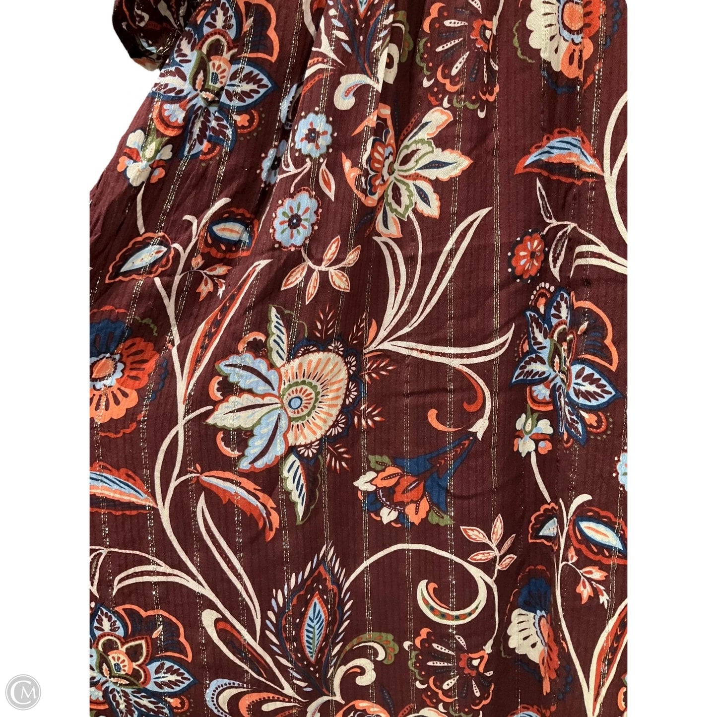 Dress Casual Midi By Talbots In Maroon, Size: Xl