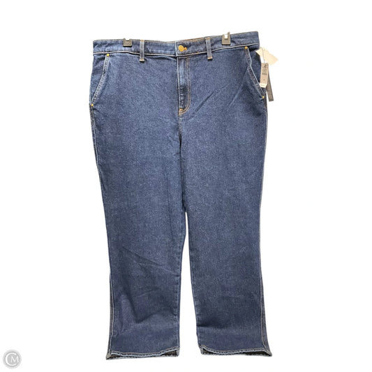 Jeans Straight By Talbots In Blue Denim, Size: 16