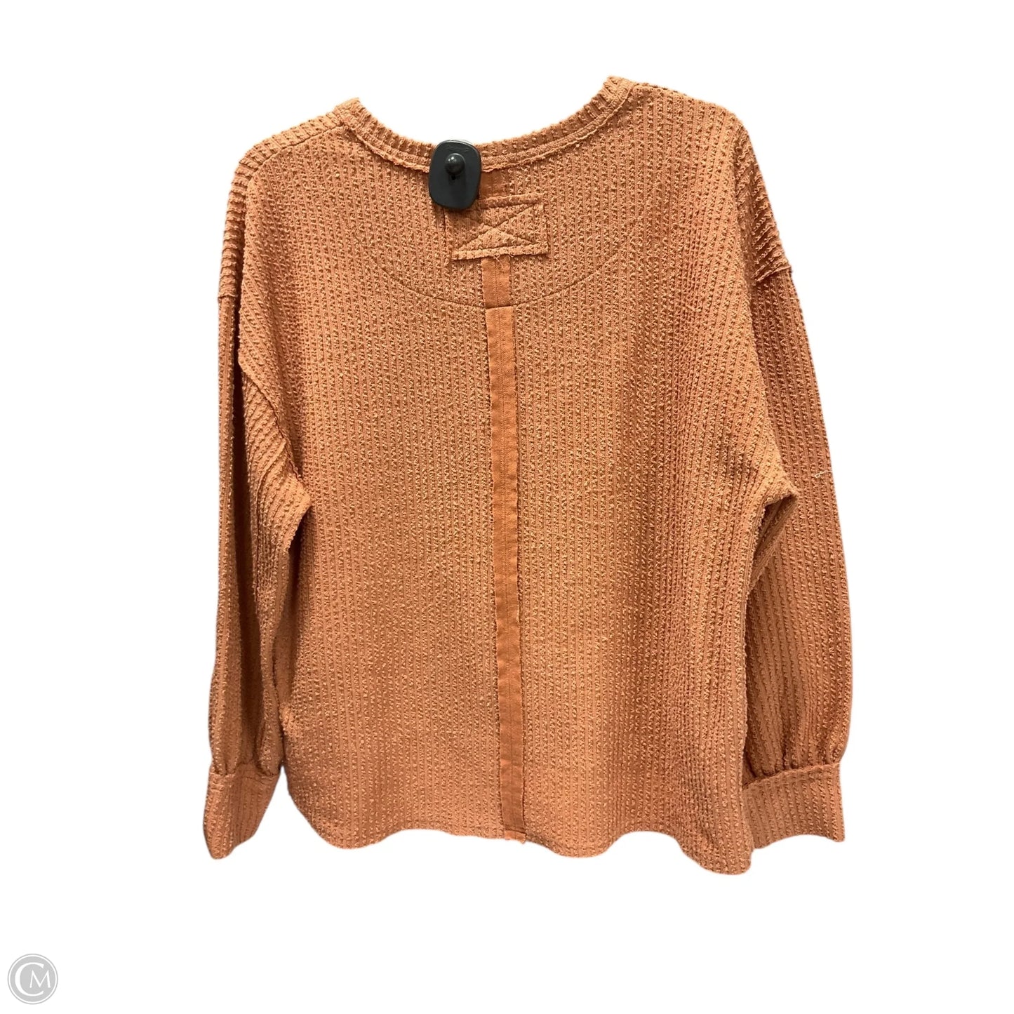 Top Long Sleeve By Blu Pepper In Orange, Size: L
