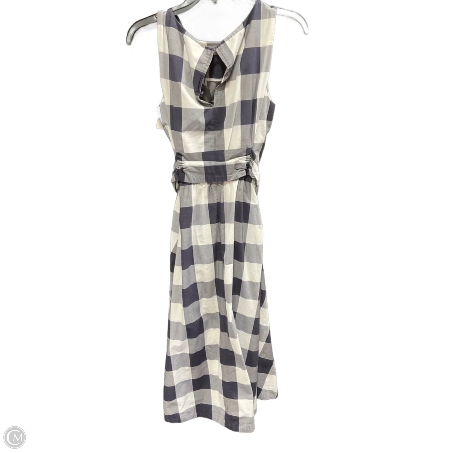 Dress Casual Midi By Ann Taylor In Blue & Cream, Size: M