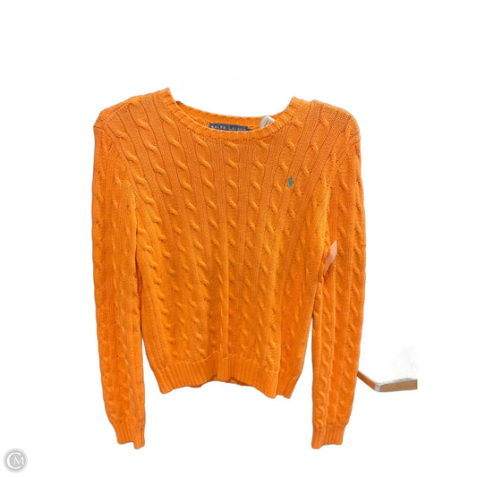 Top Long Sleeve By Ralph Lauren In Orange, Size: M