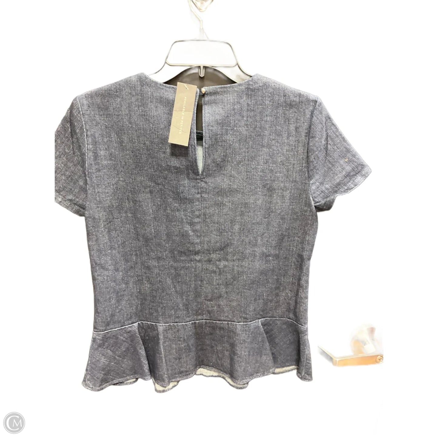 Top Short Sleeve By Banana Republic In Blue Denim, Size: Xs