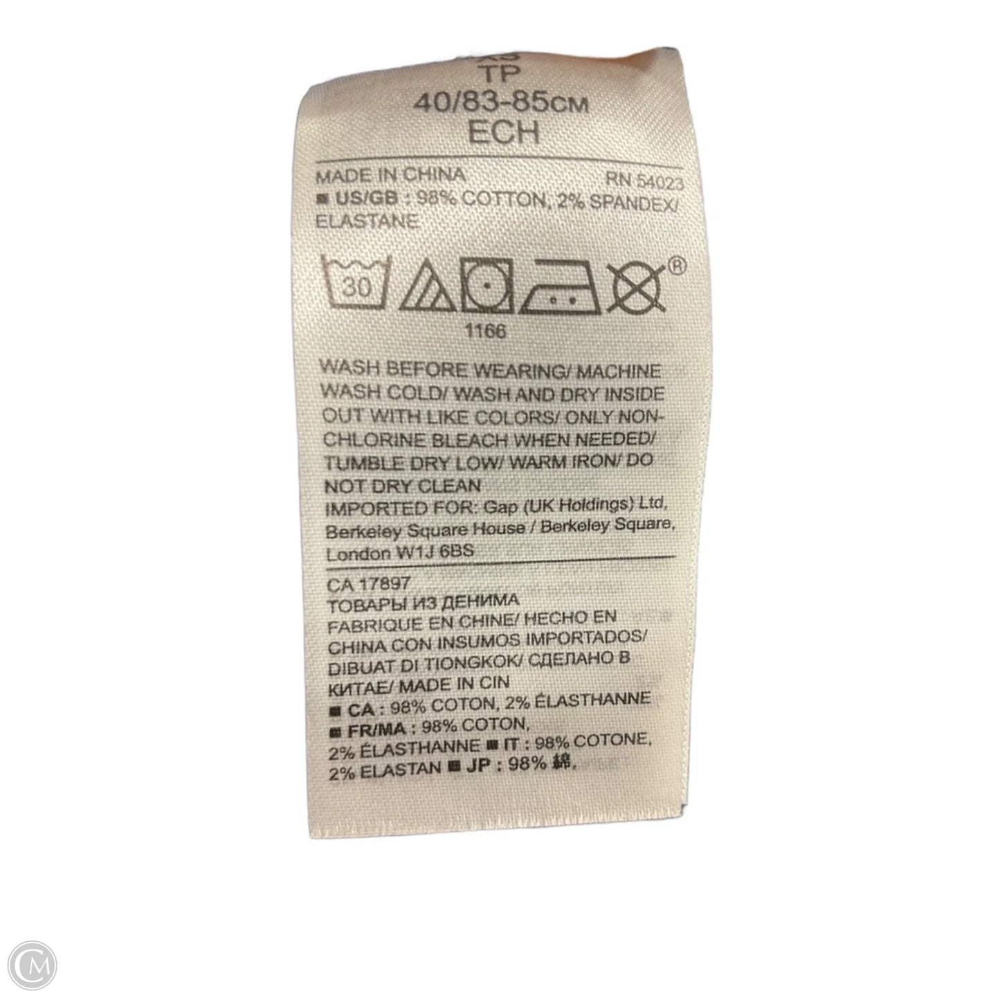 Top Short Sleeve By Banana Republic In Blue Denim, Size: Xs