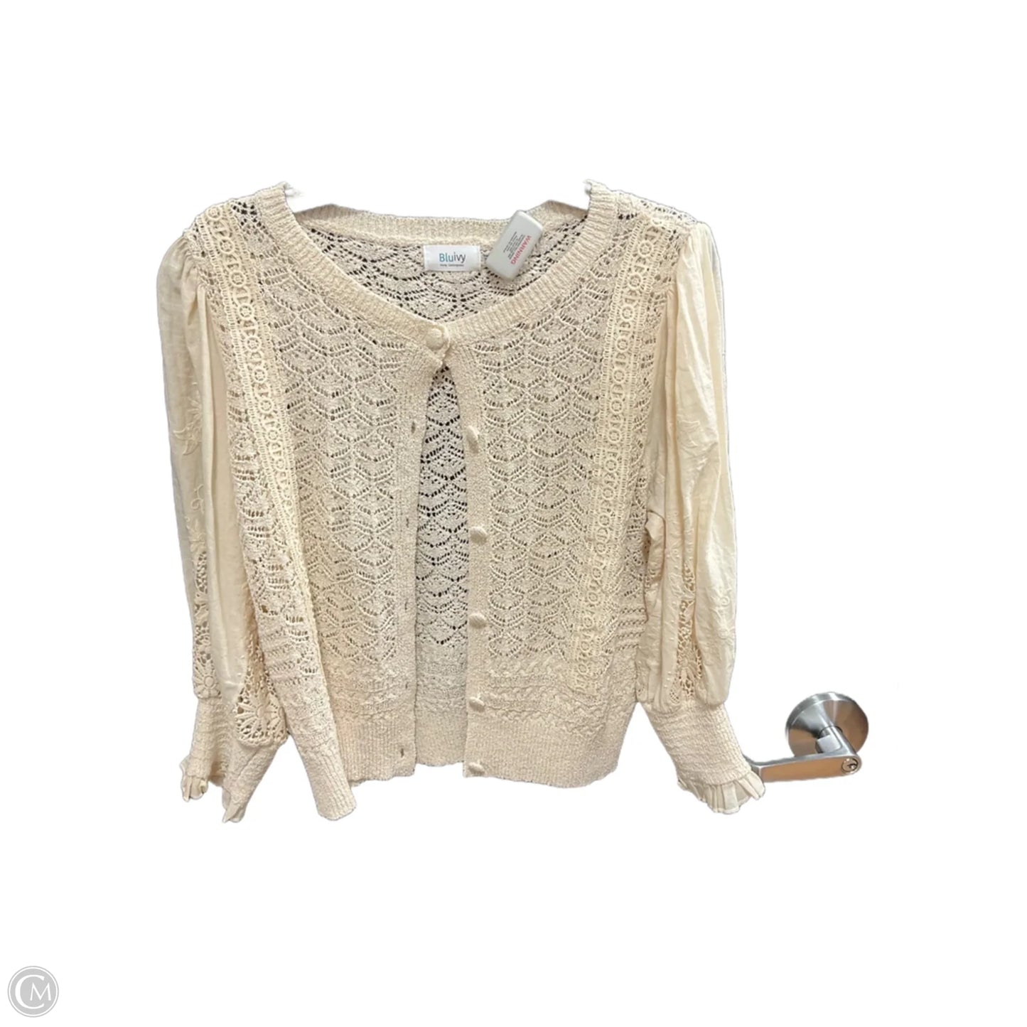 Cardigan By Bluivy In Cream, Size: L