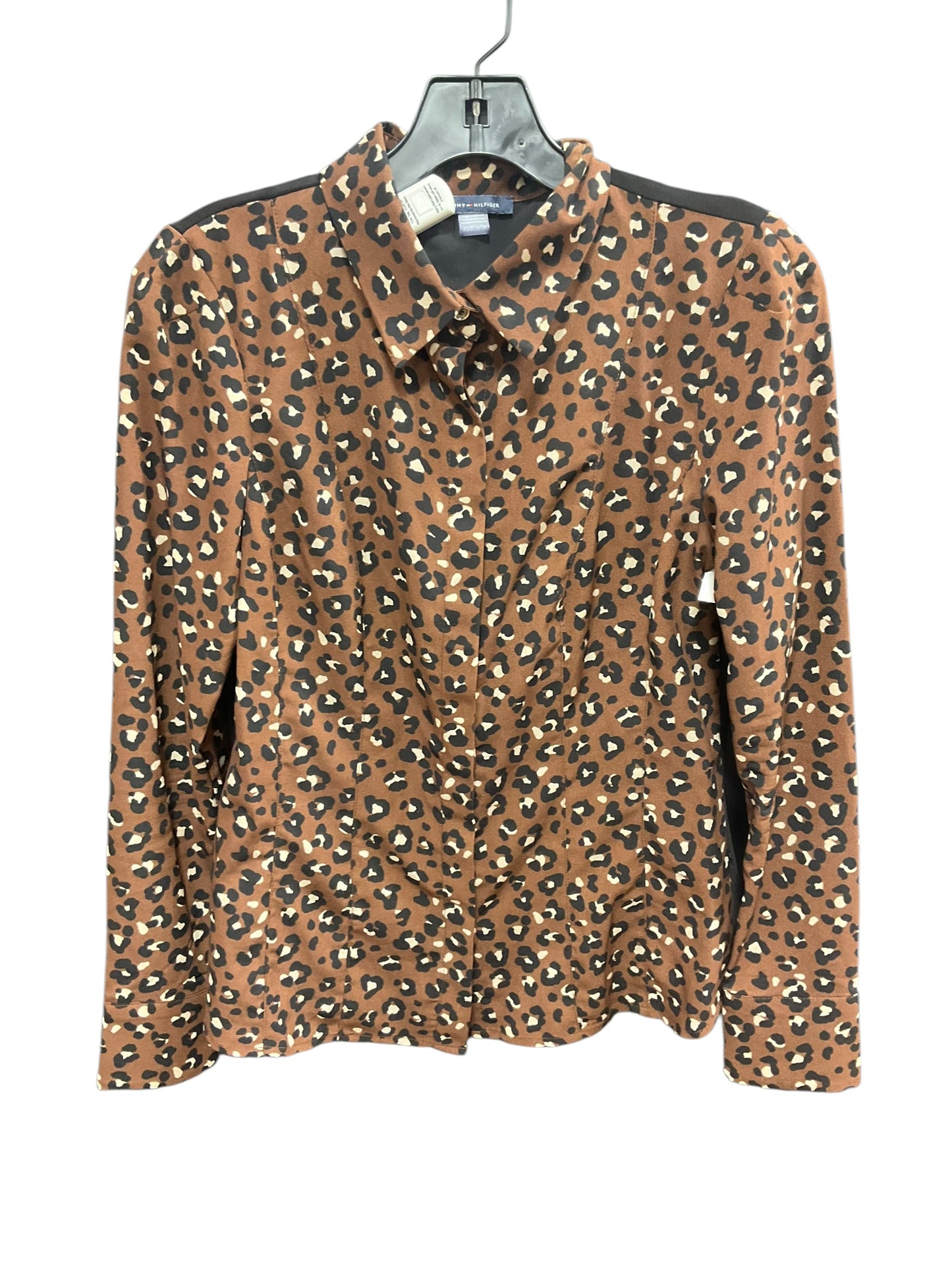 Blouse Long Sleeve By Tommy Hilfiger In Animal Print, Size: Xs