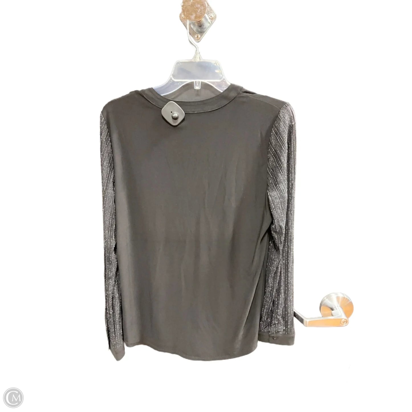 Top Long Sleeve By Anne Klein In Black, Size: M