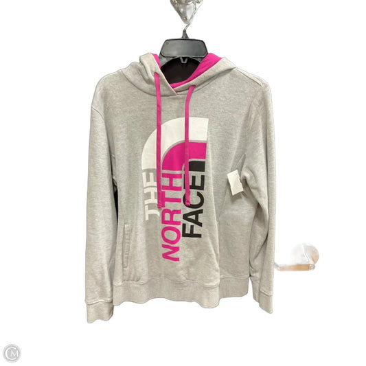 Athletic Top Long Sleeve Hoodie By The North Face In Grey, Size: L