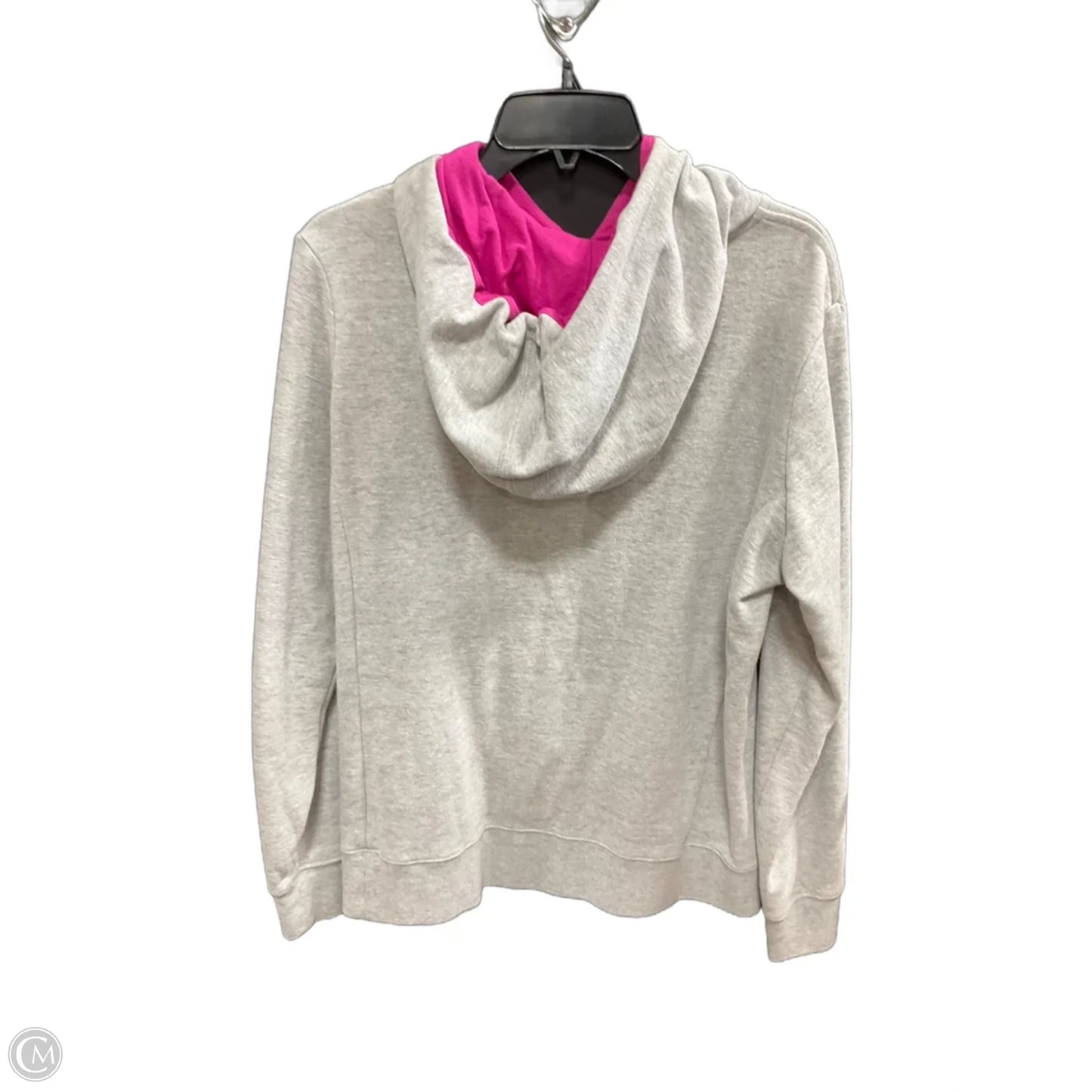 Athletic Top Long Sleeve Hoodie By The North Face In Grey, Size: L