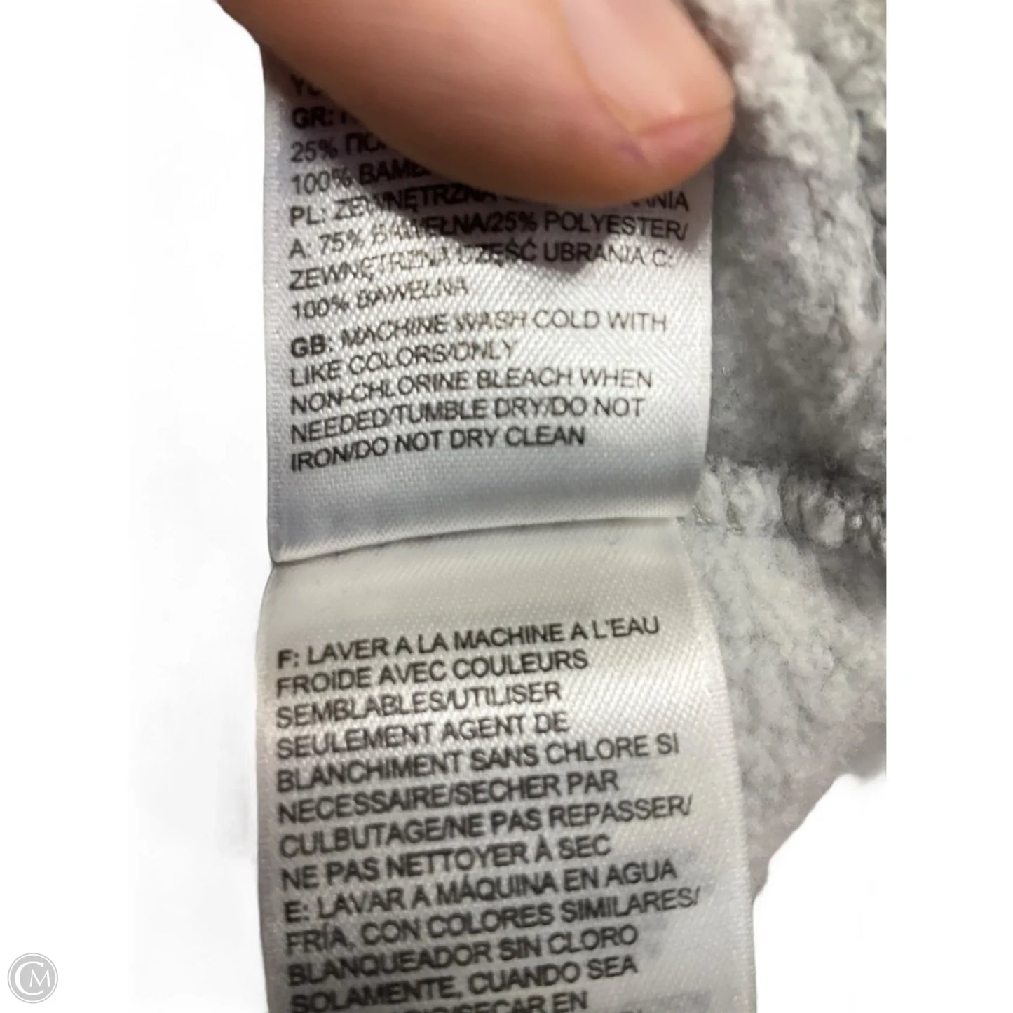 Athletic Top Long Sleeve Hoodie By The North Face In Grey, Size: L