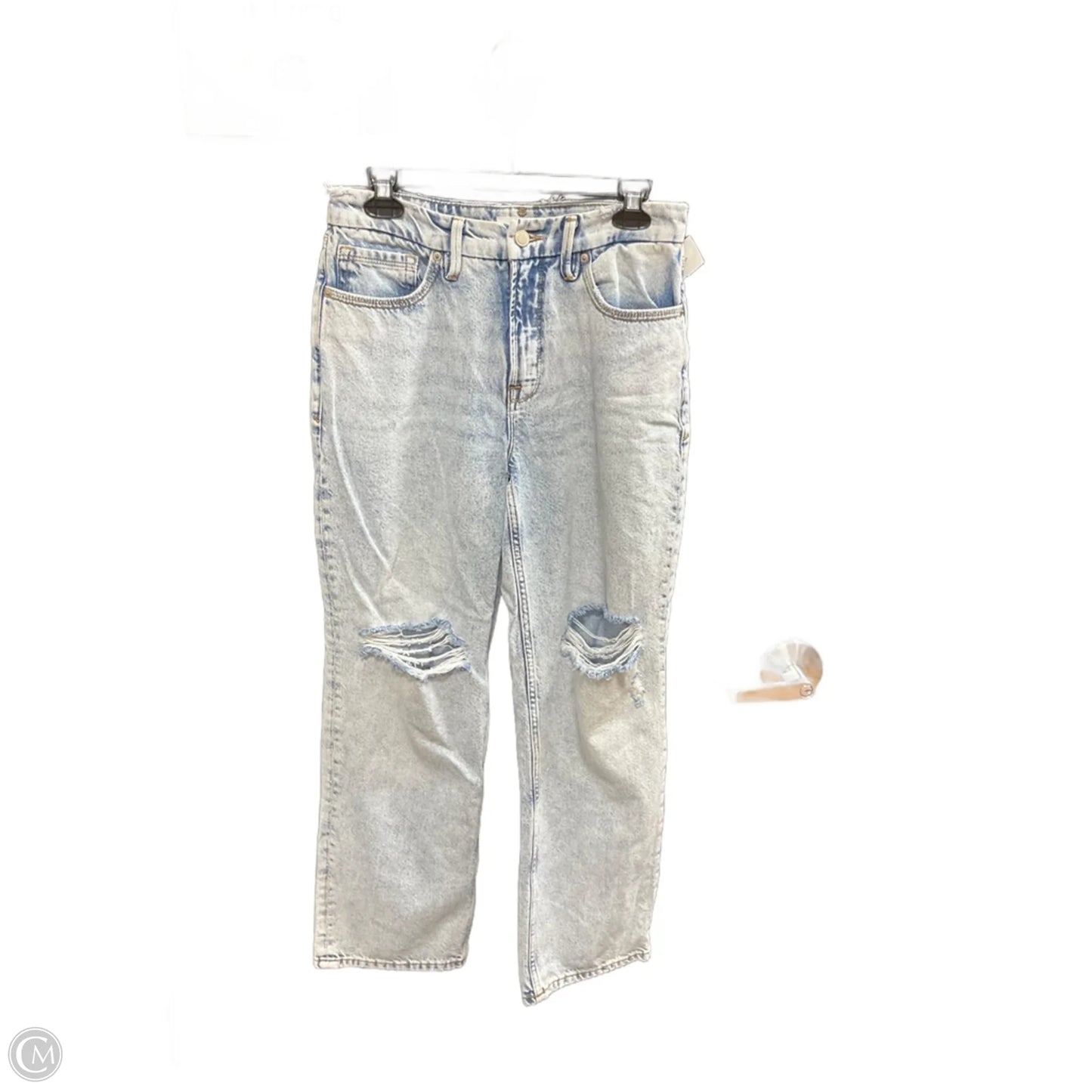 Jeans Wide Leg By Good American In Blue Denim, Size: 4