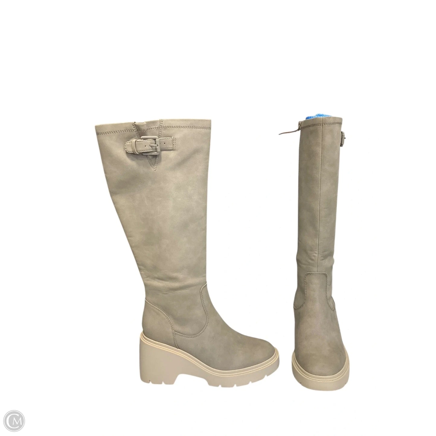 Boots Knee Heels By Naturalizer In Grey, Size: 7.5