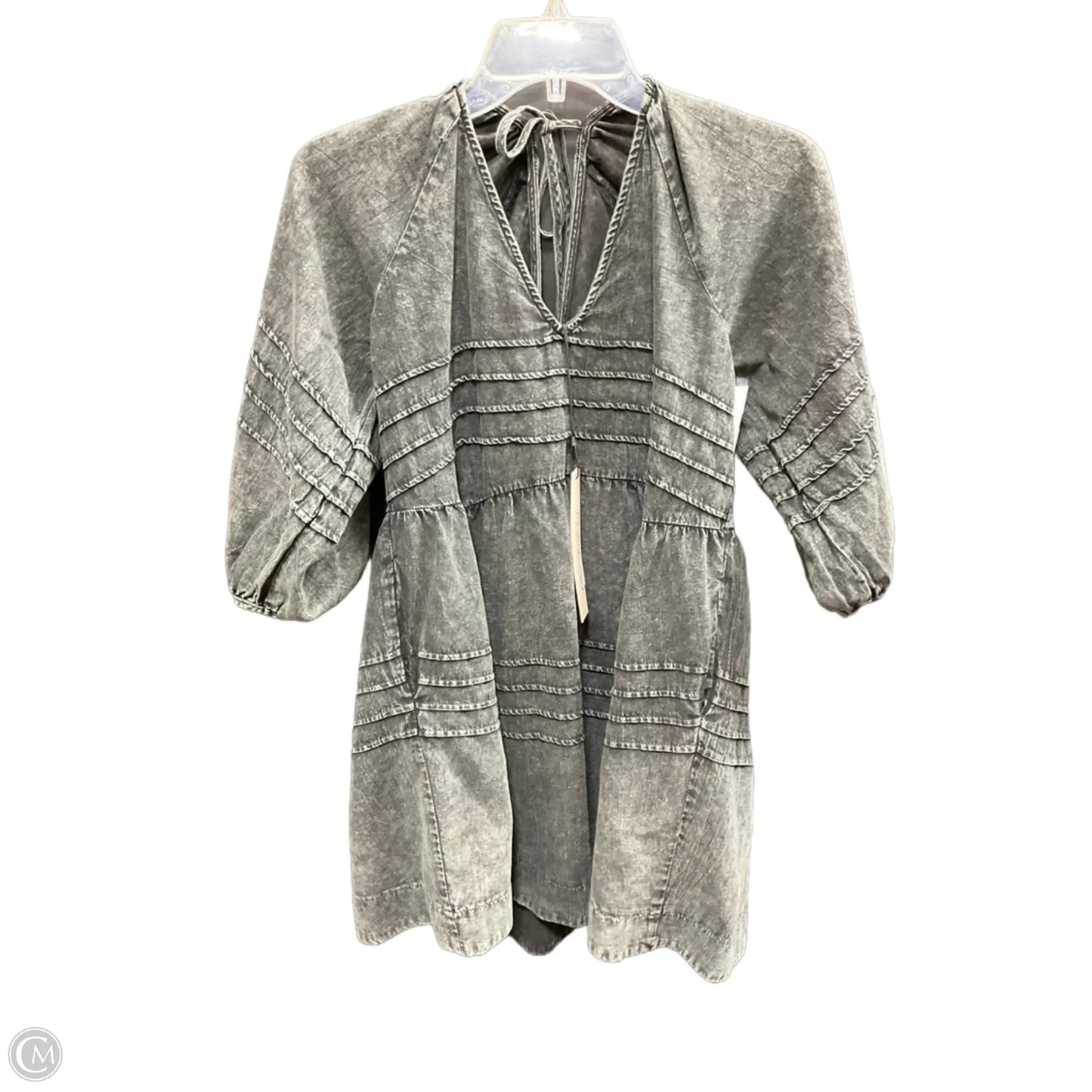 Top Long Sleeve By Mustard Seed In Grey, Size: S