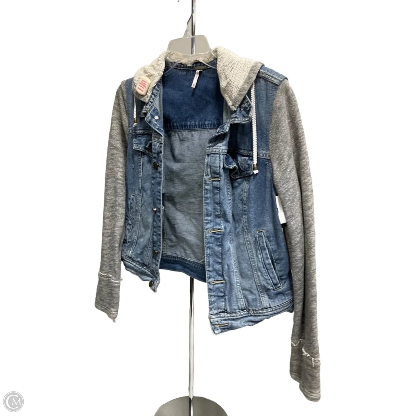Jacket Denim By Free People In Blue Denim, Size: M
