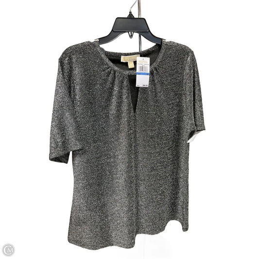 Top Short Sleeve By Michael By Michael Kors In Silver, Size: Xl