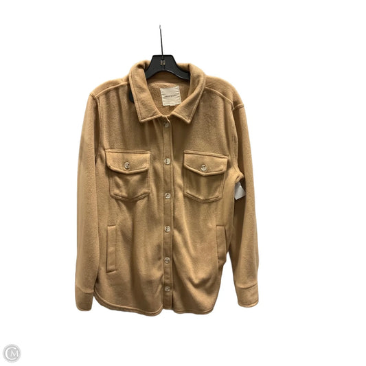 Jacket Shirt By Thread And Supply In Tan, Size: M